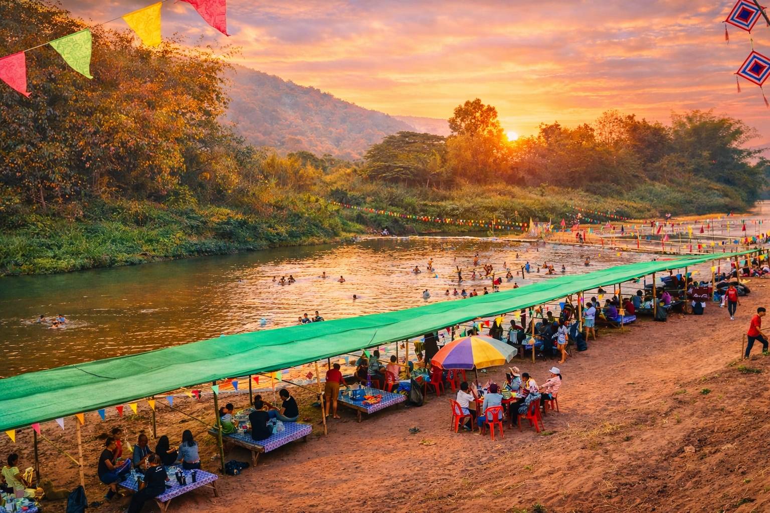 พช.เมืองเลย ขอเชิญชวนนักท่องเที่ยวร่วมสัมผัสบรรยากาศธรรมชาติคลายร้อน ณ “หาดปากหมาก”